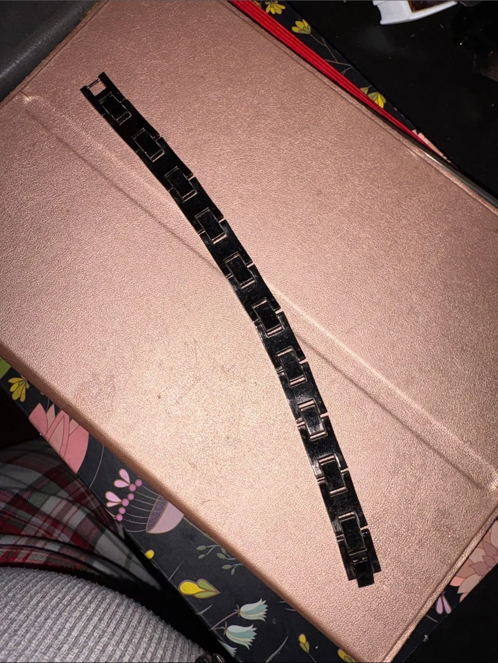 Men's Black Link Bracelet - Unbranded